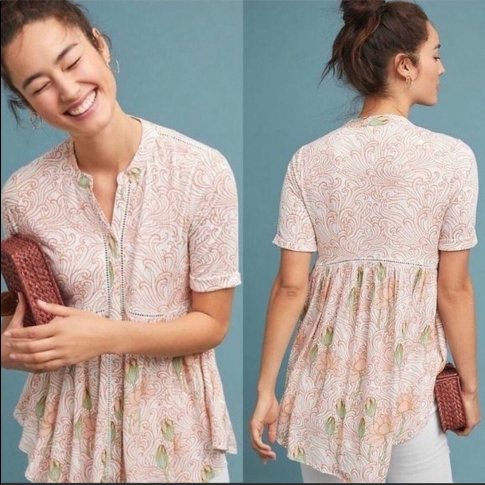 Akemi + Kin Veria floral button front tunic